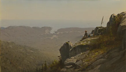 Der Künstler beim Skizzieren am Mount Desert, Maine, 1864-5